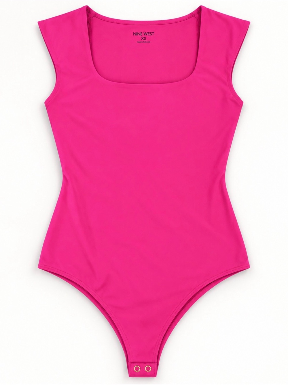 NWT Nine West Fuchsia Square-Neck Bodysuit Women’s Size XS